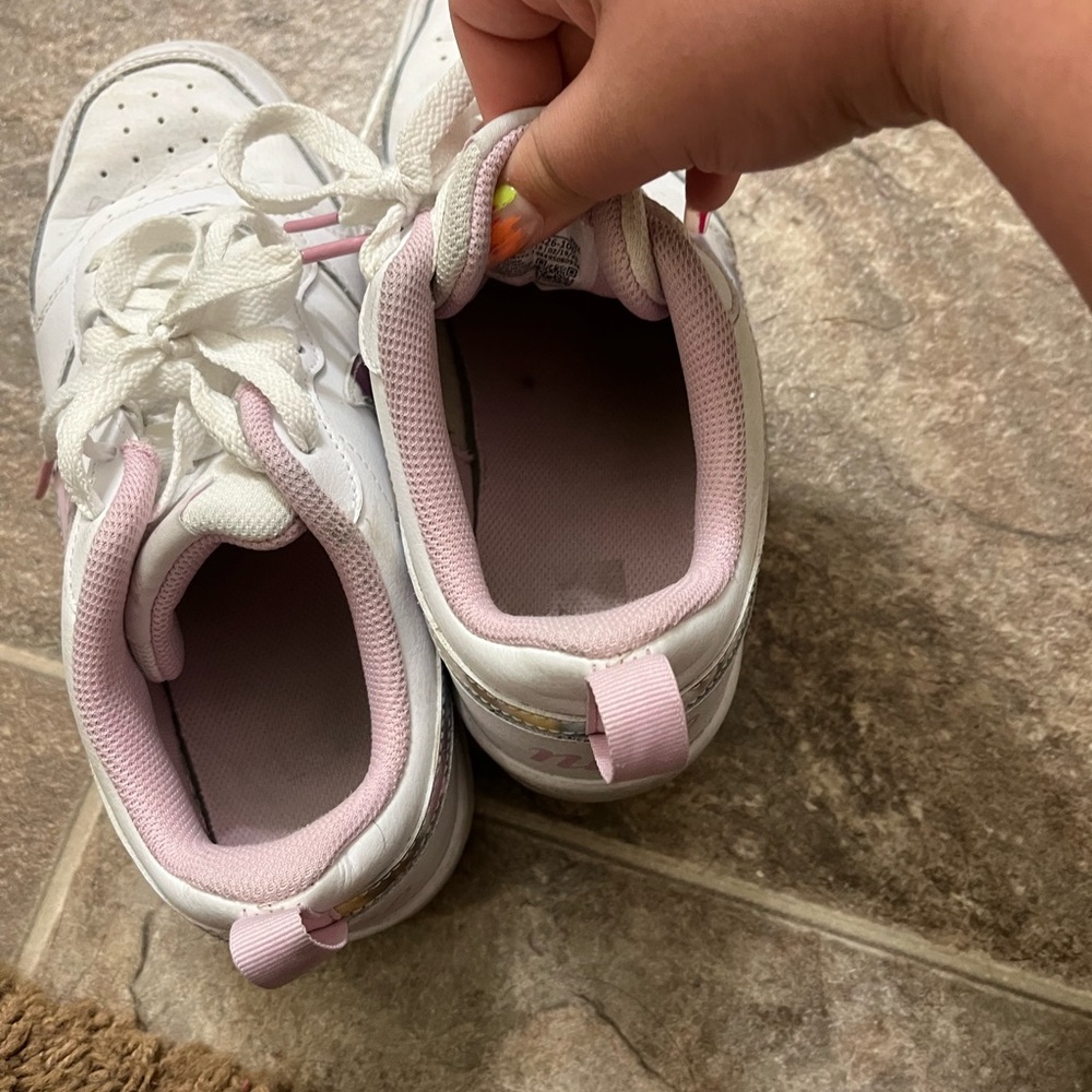 Nike sneakers with purple and pink tie dye lifestyle fashion tennis shoes - Picture 8 of 9